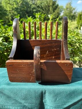 Antique Cranberry Blueberry Wooden Scoop Rake Pick Handmade Primitive Tool Maine